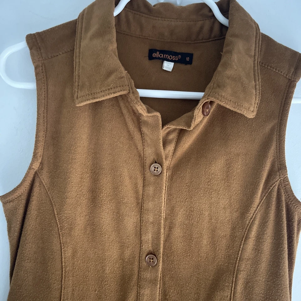 Ella Moss, Vestido, Marrón, Terciopelo, Sin Mangas, Niñas Talla 10 Foto 2 de 3