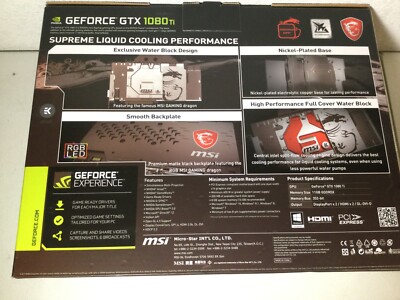 EMPTY BOX ONLY* MSI GEFORCE GTX 1080 Ti - w/Packaging - NO GPU