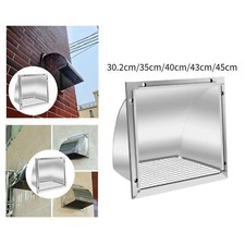 Dryer Vent Cover Cowled Air Vent Cover Silver Outside Metal Wall Vent Cap Wall