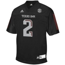 Texas A M Aggies Johnny Manziel 2 Black Men Stitch Jersey