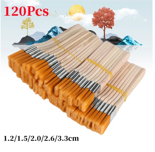 50/120 Malerpinsel Set Pinselset Flachpinsel Farbpinsel Eckenpinsel Lackpinsel - Bild 13 von 13
