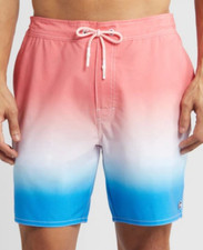 JOHNNIE-O MALIBU RED SOLITO 7" SURF SHORTS BOARDSHORTS SWIM TRUNKS SZ XL