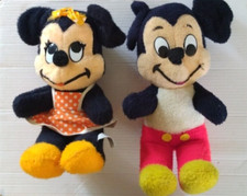 Vintage Mickey  Minnie Mouse plush dolls Walt Disney California Stuffed Toys