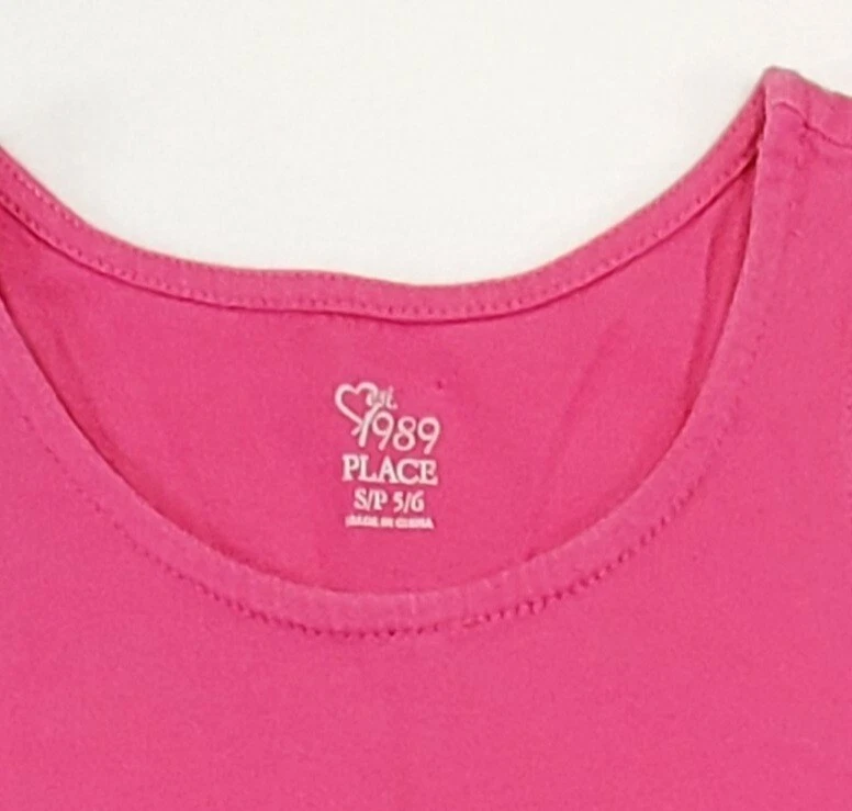 Vestido de sol The Childrens Place sin mangas rosa intenso tema hawaiano talla 5/6  Foto 3 de 4