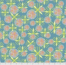 Free Spirit Valori Wells Enchanted Circle Circle Turquoise Fabric By The Yard