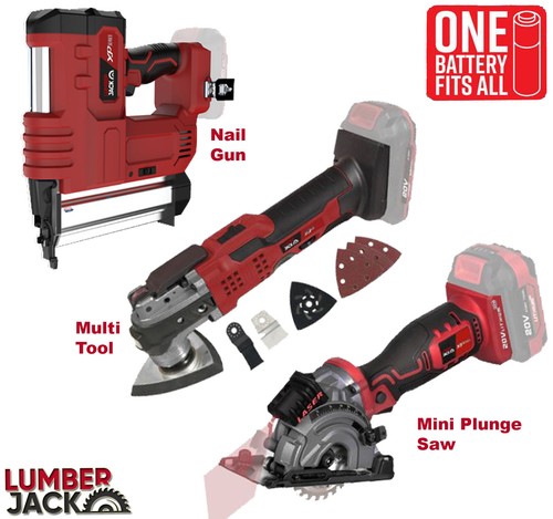 Lumberjack Cordless Power Tools 20V Lithium XP Range Drills Saws Nailers Kits - Picture 210 of 222