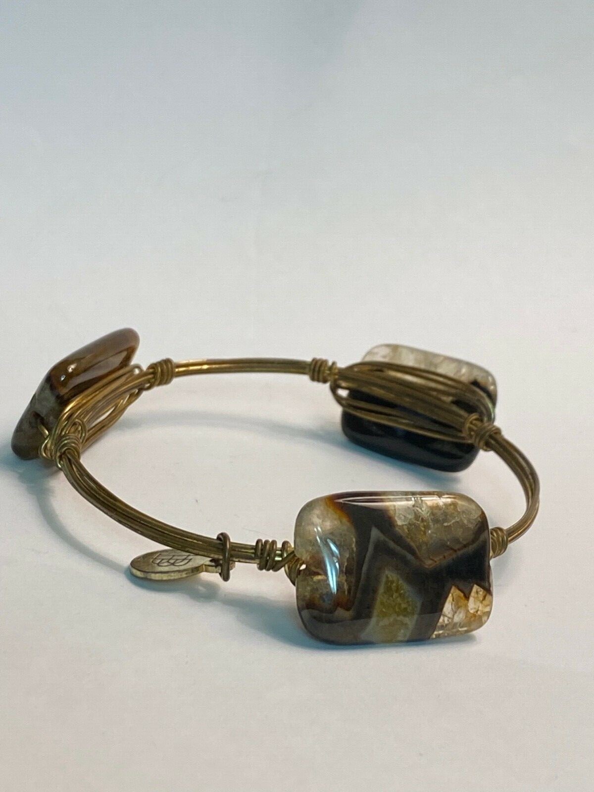 Signed Bourbon and Bowties Brown Agate Genuine St… - image 5