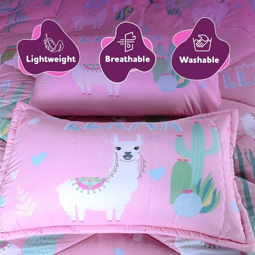 Bed in Bag Set Comforter, Pillowcase, Sheet Set & Cushion # Llama 19-06 - Picture 15 of 20