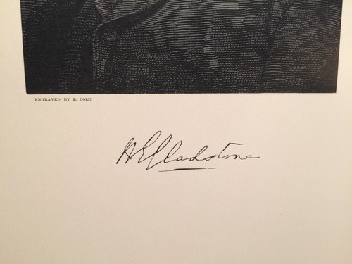 Antik 1897 William E. Gladstone, UK Premierminister Gravur Porträtdruck - Bild 3 von 6