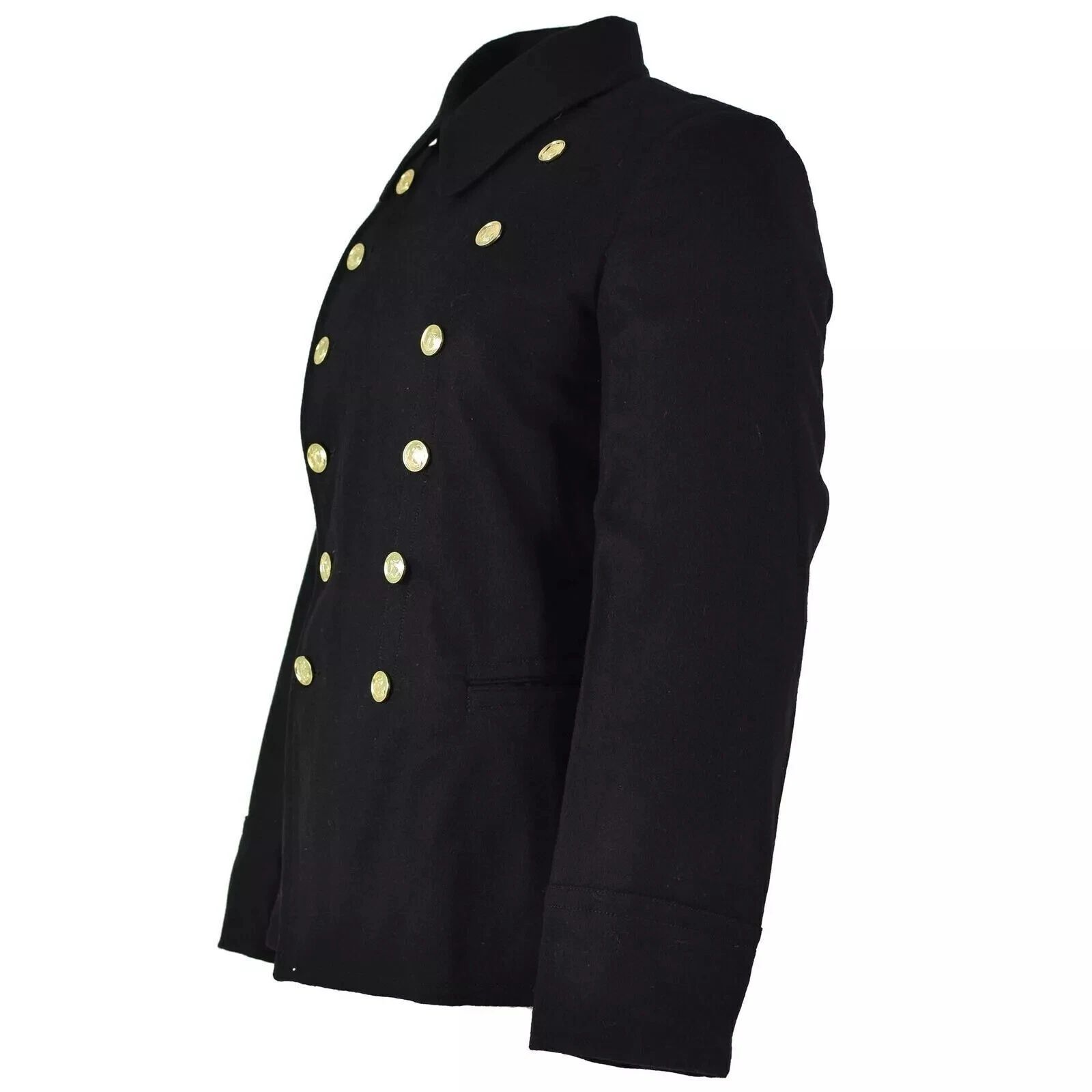 Soviet Russian Army Jacket Military Officer uniform Black Navy Short Coat - product detail image 3