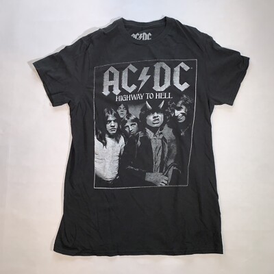 AC/DC Highway To Hell Black Graphic T Shirt Sz S
