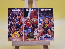 Michael Jordan Wilkins Malone 1993-94 NBA Hoops #289 Gold 5th Anniversary