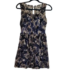 Pins & Needles Blue Floral Lace Mini Dress Garden Cocktail Party Fairy Romantic