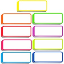 54pcs Magnetic Dry Erase Labels Colorful Name Tags Flexible 54PCS, 9 Color
