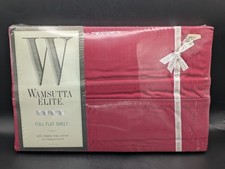 Wamsutta Elite Sateen 100 Combed Pima Cotton Rouge Full Flat Sheet 250tc New