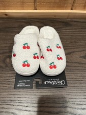 Cherry Women Slippers Indoor Soft Nonslip Slipper By Christmas Shoppe  Size 5/6