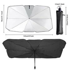 Front Window Visor Sun Shade Car Windshield Sunshade Cover Foldable Umbrella