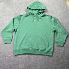 Adidas Activewear Fleece Performance Pullover Hoodies Men's Size S Bright Green