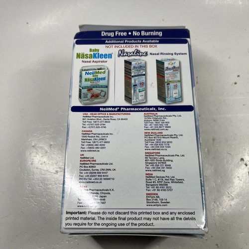 Nasaline Nasal Rinsing System All Natural 50 Premixed Packets Exp 09/2027 Sealed - Bild 2 von 4