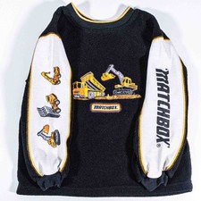 Vintage Matchbox Construction Truck Fleece Pullover Youth 7 Boy Cozy Gorpcore