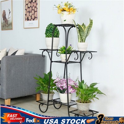 7 Tier Extra Large Indoor Metal Plant Stand Shelf Anti Rust Garden Flower Rack