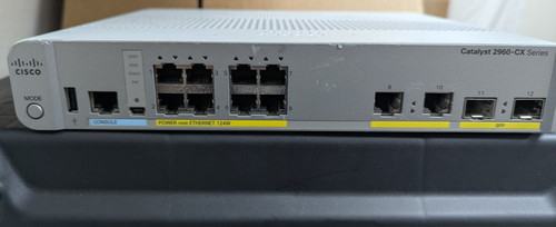 Cisco WS-C2960CX-8PC-L 8-Port Gigabit PoE+ Switch w/ IOS 15.2 – Tested