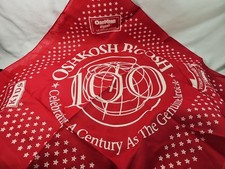 Vintage Osh Kosh B  Gosh Red 100 Cotton Bandana 100 Years Handkerchief 22" KIDS