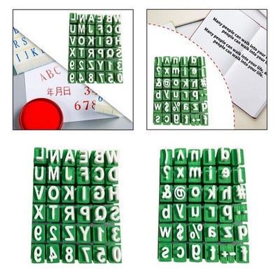 Zahlen- und Alphabetstempel Großbuchstaben Stempelset