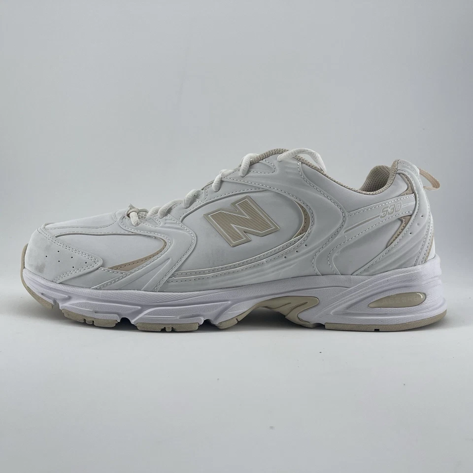 New Balance Hombres 530 Blanco Calma Taupe MR530SYA Zapatos Tenis Talla 13 D Foto 3 de 4
