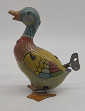 Vintage Made in Japan Tin Litho Wind-Up Duck