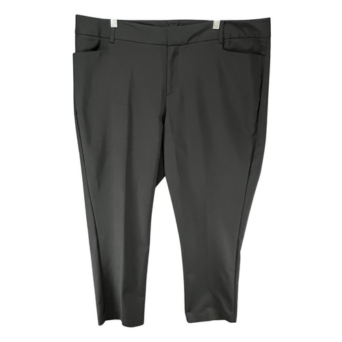 Eloquii Kady Hose Damen 20R schwarz vorne flach gerade Stretch Corpcore klassisch