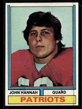 1974 TOPPS #383 JOHN HANNAH RC PATRIOTS