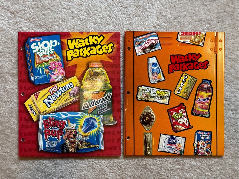 RARE Topps Wacky Packages 2-Pocket Folder 3-Ring Portfolio - Vintage 2006