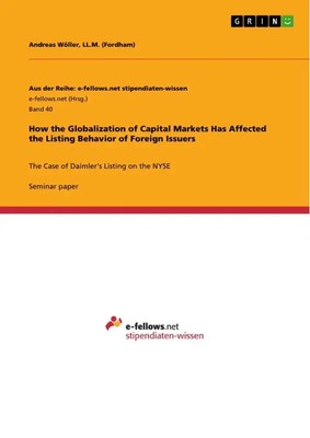 LL. M. Wöller | How the Globalization of Capital Markets Has Affected the...