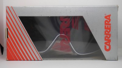 Carrera Vintage Skibrille Shield Blau Weiß OVP mit Etikette & Stirnband NWT