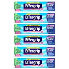 Effergrip Denture Adhesive Cream, 2.5 Ounce (Pack of 6), Clear/Transparent 