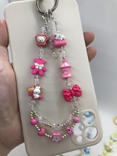 DIY Beaded Phone Charm Wristlet Bracelet String Strap Bag Charm Gift Cute