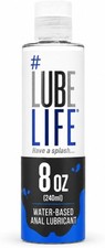 LubeLife Water Based Personal Lubricant 8oz Unflavored Non Staining