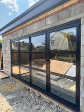 Aluminium Bi fold Heritage doors, Patio Doors inc Glass 4 panels.