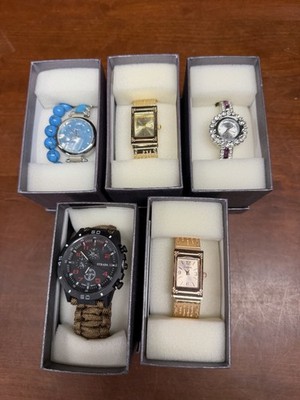 Lot of 5 STRADA New in Box Men's Women's Quartz Watches Survival Paracord