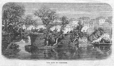 INDIA The City of Kashmir (Cashmere) Antique Print 1863