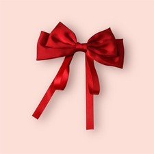 Bow Ribbon Hair Clip Fashion Retro Solid Satin Spring Clip Hairpin Women's Girls