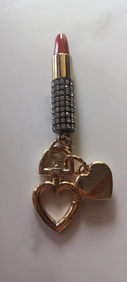 Lápiz labial con llavero vintage Juicy Couture con pedrería Foto 3 de 4