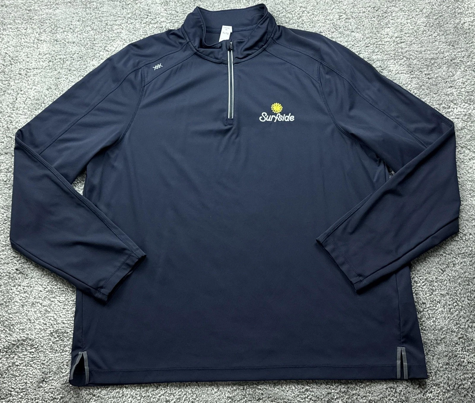 Rhone Pullover Mens XL Blue 1/4 Zip Long Sleeve Surfside Running Athletic Top