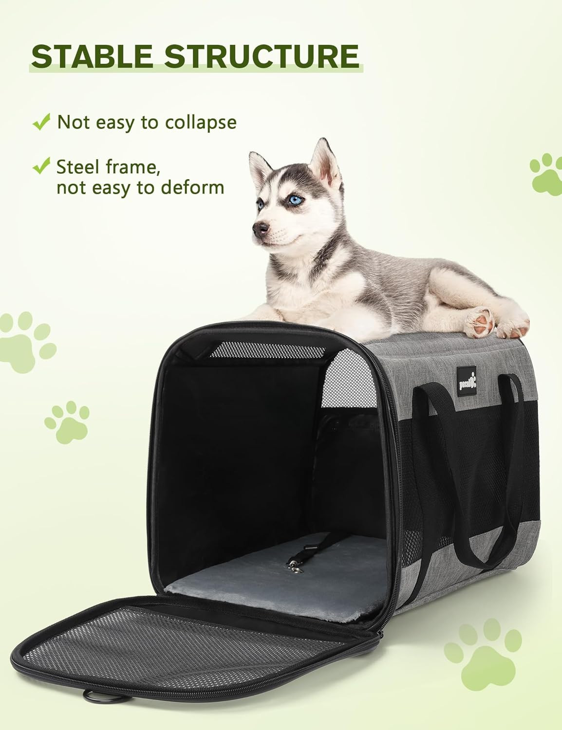Trasportino Cane Gatto Antigraffio - Borsa Viaggio Sicura - 3
