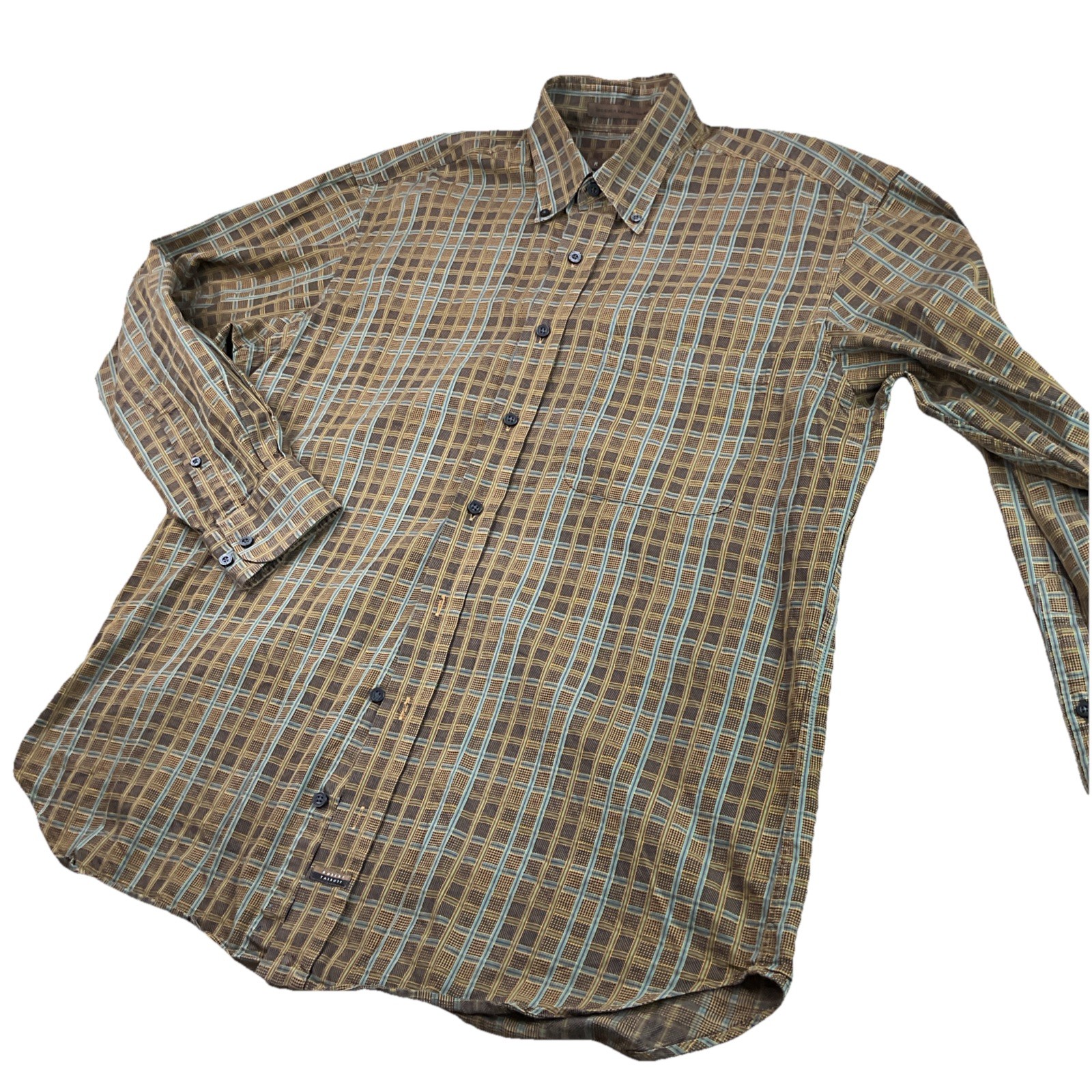 Robert Talbott Shirt Button Front Long Sleeve Che… - image 8