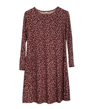 Old Navy Swing Dress Burgundy Size Small Teacher Stretch Soft Knit Long Sleeve