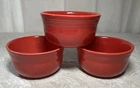 Fiesta Ware HLC Gusto 6” Bowls Scarlet Red Set Of 3