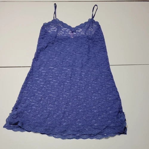 UNDERCOVER Abito tubino Victoria Secret intimo donna M PJ sexy blu pizzo vedi attraverso elasticizzato