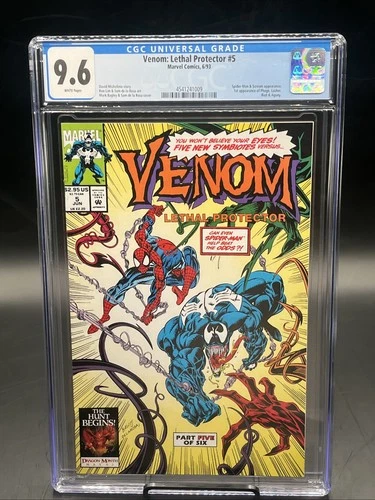 Venom: Lethal Protector #5 (Marvel Comics June 1993) CGC Graded 9.6 White Pages